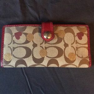 Coach Signature wallet/checkbook holder